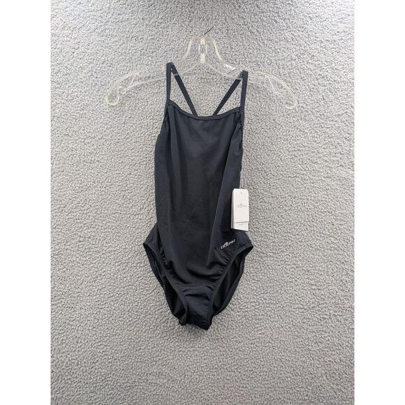 NWT Dolfin Reliance Women's sz 30 Black One Piece Training Swimsuit - Picture 1 of 11